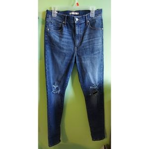 Levi's Mile High Super Skinny Jeans Ripped Knees